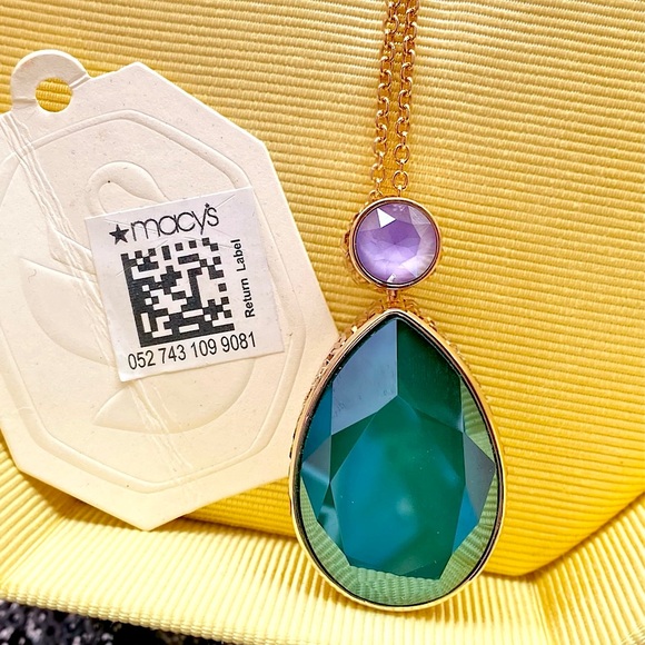 Swarovski “Orbita” Reversible Drop Cut, Multicolored Necklace - Picture 5 of 16